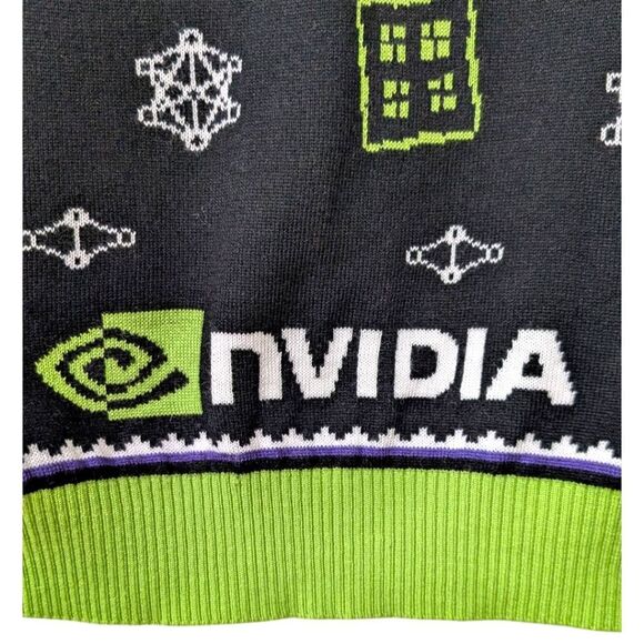 RARE Limited Edition NVIDIA Holiday Knit Sweater Ugly Christmas PC Gamer XS/S - Picture 5 of 10